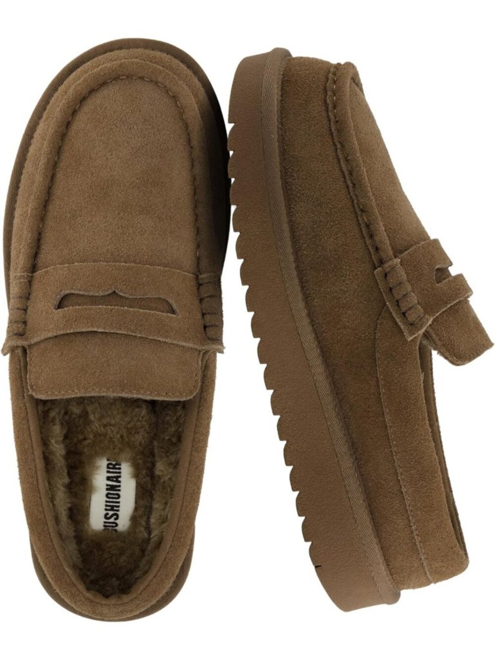 Cozy Suede Clogs for Women, Comfortable Slip-On Mules with Faux Fur & Memory